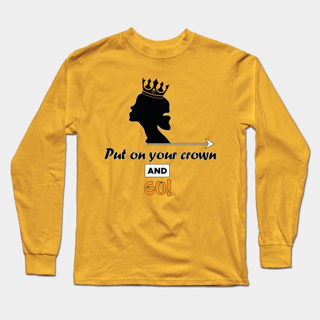 Golden crown Long Sleeve T-Shirt by Teija.I.Art&Design